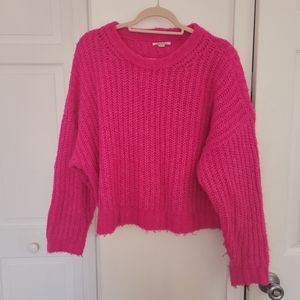 American Eagle hot pink sweater